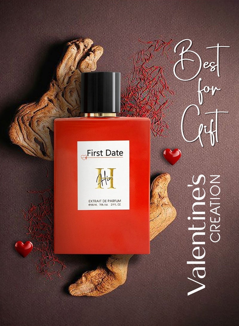 Linea De Bella Valentine's Gifts Long-Lasting Men’s Perfumes for Gifting Fresh & Elegant Romantic Fragrance for your loved ones | First Date Him 85ml - Image 3